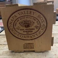 Napa Valley Box Co Wood CD Holder Rack Excellent