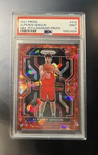 2021-22 Prizm ALPEREN Sengun NBA 75th Anniversary diamon /75 PSA 9