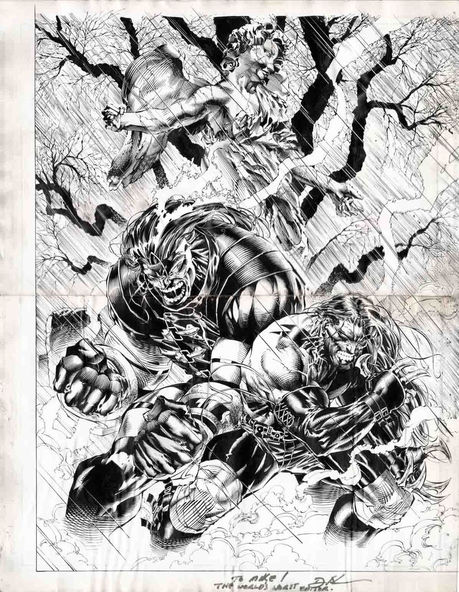 David Finch Original Art Comic Con SDCC Sketch Drawing signed