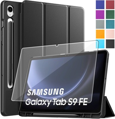 Lonfeid Stifthalter Hülle + 9H Hartglas für Samsung Galaxy Tab S10 FE 10.9/S9 FE