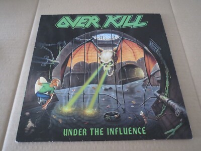 OVERKILL -UNDER THE INFLUENCE- AWESOME VERY HARD TO FIND 1ST PRESS LP VINYL 1988