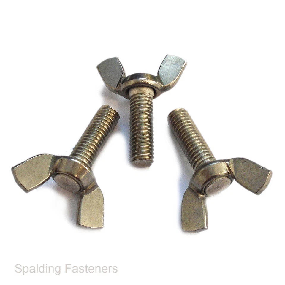 SPALDING FASTENERS DIN316 A2 304 Stainless Steel Wing Bolts Nut Butterfly Screw M4 M5 M6 M8 M10
