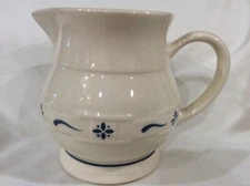 Longaberger Pottery Small Juice Pitcher #30082 blue Roseville Ohio 1991 NIB