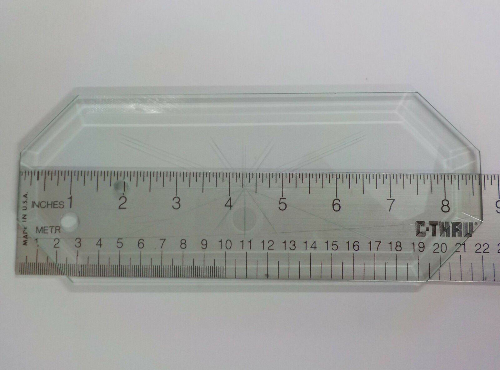 Beveled Octagon Glass Chandelier Replacement Panel Starburst Approx 8