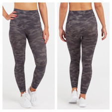 SPANX FL3515 Heather Gray Camo Look At Me Now Seamless Leggings Size Small