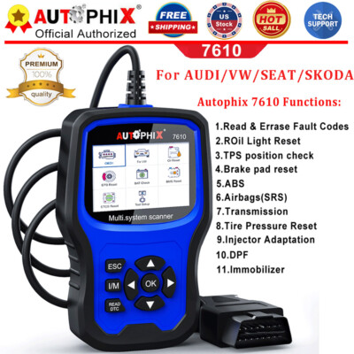 Auto OBD2 Diagnostic Scanner ABS SRS All System Oil EPB DPF TPMS Reset Tool