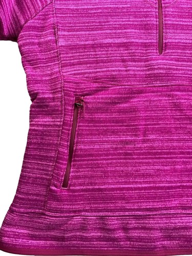 The North Face Jacket Crescent Sunshine 1/4 Zip Fleece Hooded Pullover Pink L - Picture 4 of 4
