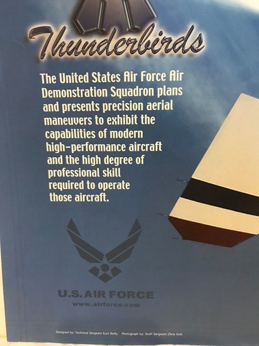 THUNDERBIRDS U.S AIR FORCE by SERGEANTS KURT REILLY & CHRIS GISH. RARE POSTER - Picture 2 of 2