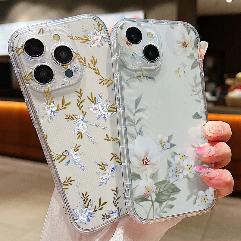Flower Shockproof Clear Phone Case Cover For iPhone 15 Pro Max 14 13 12 11 XS XR - Image 4 of 4