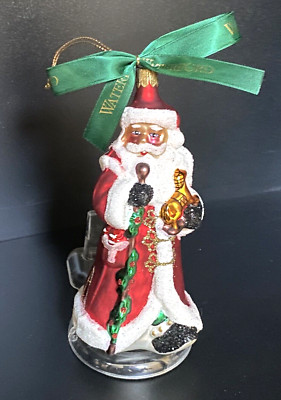 Waterford Holiday Heirlooms 3rd Edition Blown Glass Santa Ornament ...