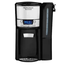 BrewStation 12- Cup Programmable Black Drip Coffee Maker with Removable Water