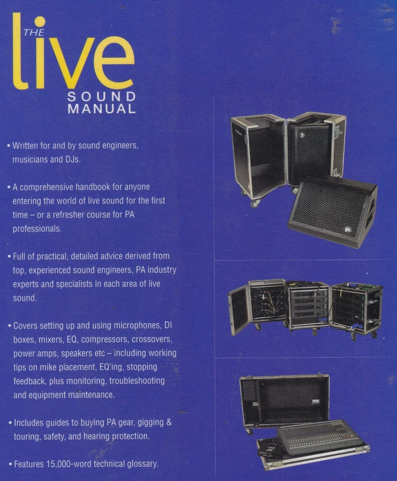THE LIVE SOUND MANUAL (2002) mixer power amps speakers - Image 3 of 3