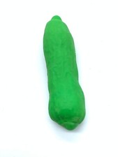 Squeeze Toy Green Pickle Smooth Sand Squish Stress Relief Funny Relax Fruit