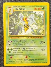 English Beedrill 17/102 Base Set - Unlimited Non-Holo Rare LP - Pokémon TCG