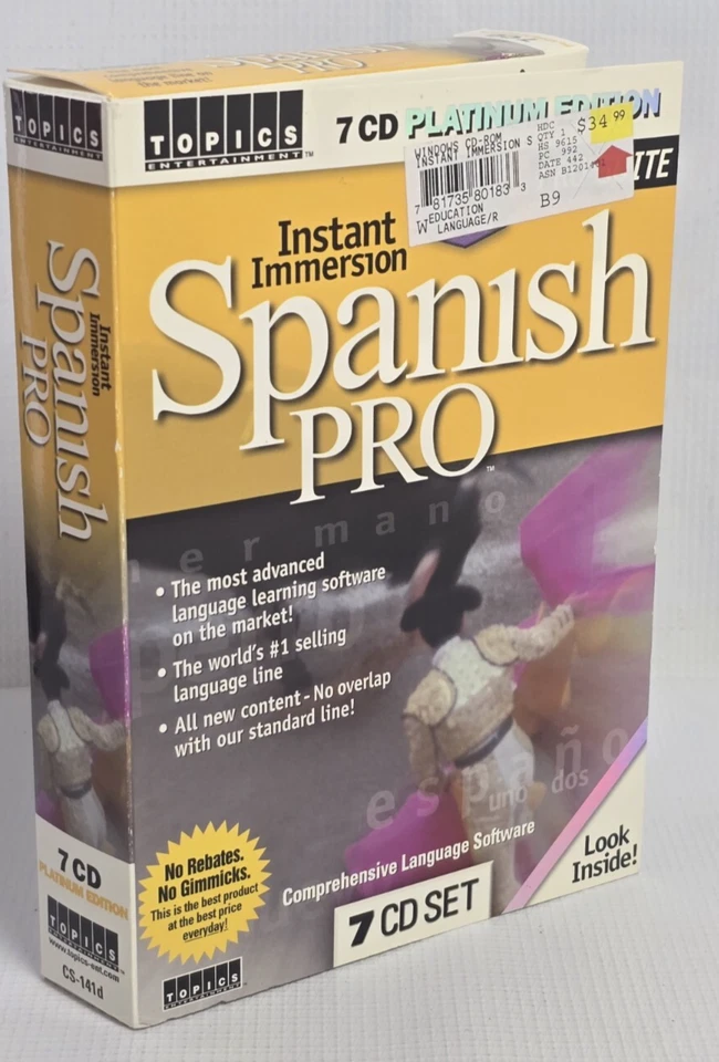 Instant Immersion Spanish Pro 7 CD Platinum Edition Pro Suite Language Software - Image 3 of 4