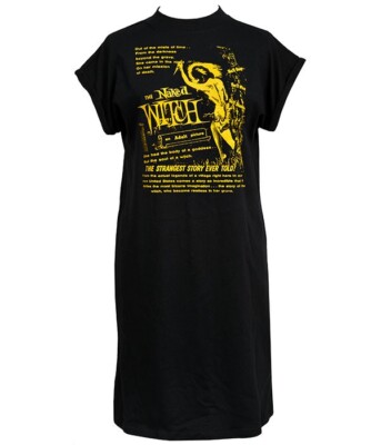 Die nackte Hexe Damen High Neck T-Shirt B-Movie Horror Poster Retro Hexerei