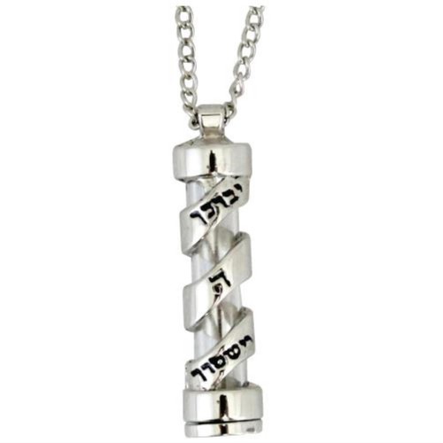 May God bless and keep you Mezuzah Necklace LUCKY charm open Pendant for paper - Picture 5 of 6
