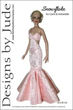 Snowflake Doll Clothes Sewing Pattern for Cami & Antoinette Tonner