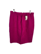 LK Bennett Pencil Skirt Womens UK 14 Pink Boucle Wool Blend Lined Smart Tweed