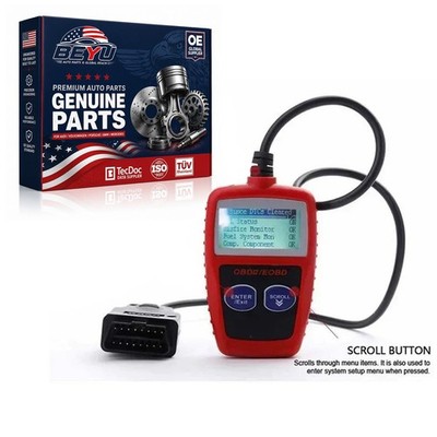 BEYU OBD2 Scanner Diagnostic Tool OBD LIVE DATA Freeze Frame Code Reader,Red