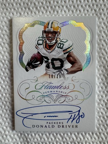 Donald Driver 2019 Panini Flawless Penmanship Auto /15 Packers