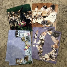 Cats And Kittens Tree-Free Greeting Cards 5 Cards And Envelopes Eco Friendly
