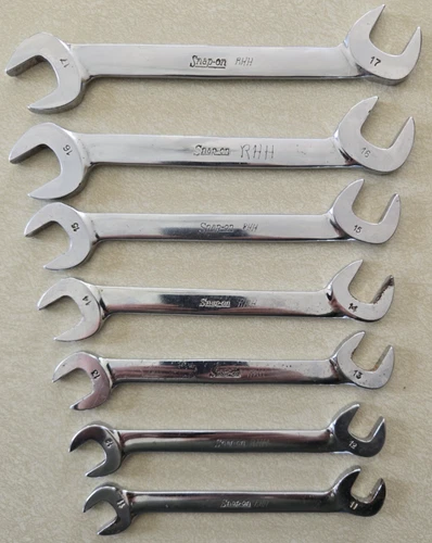 Snap on VSM5212-5217, 7 pc Metric 30°/60° Four-Way Angle Open-End Wrench Set
