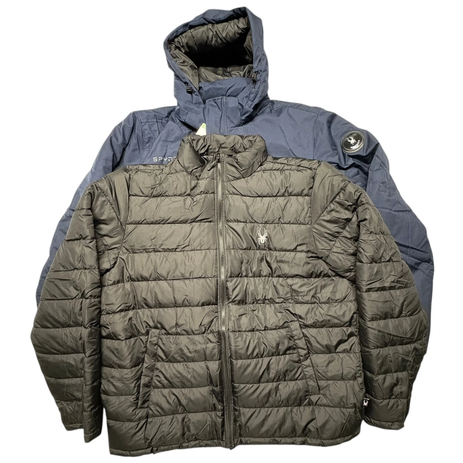 New SPYDER 3-in-1 Jacket Mens XL Blue Black Warm Snow Winter Water Resistant