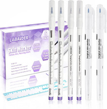 Professional Surgical Skin Marker Pen Set 0.5MM 1MM Sterile for Eyebrow Lip