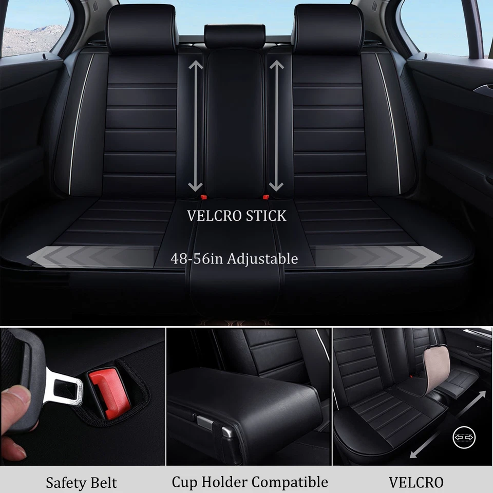 For Infiniti FX35 FX45 M35 G35 G37 EX35 Car Seat Covers Full Set Front Rear back - Image 3 of 4