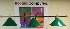 65" Pool Table Light - Billiard lamp With Metal Green Shades For 7' or 8' Tables