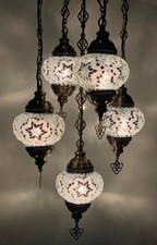 Turkish Moroccan Glass Mosaic Hanging Lamp Ceiling Light Chandeliers