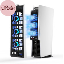 Cooling Fan for PS5, Upgraded 9-Blades  Larger Fan Quiet Cooler with Auto Speed