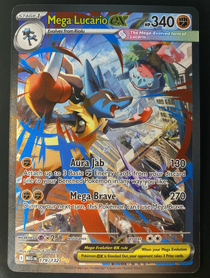 Pokémon Mega Lucario ex 179/132 SIR Special Illustration Rare Near Mint