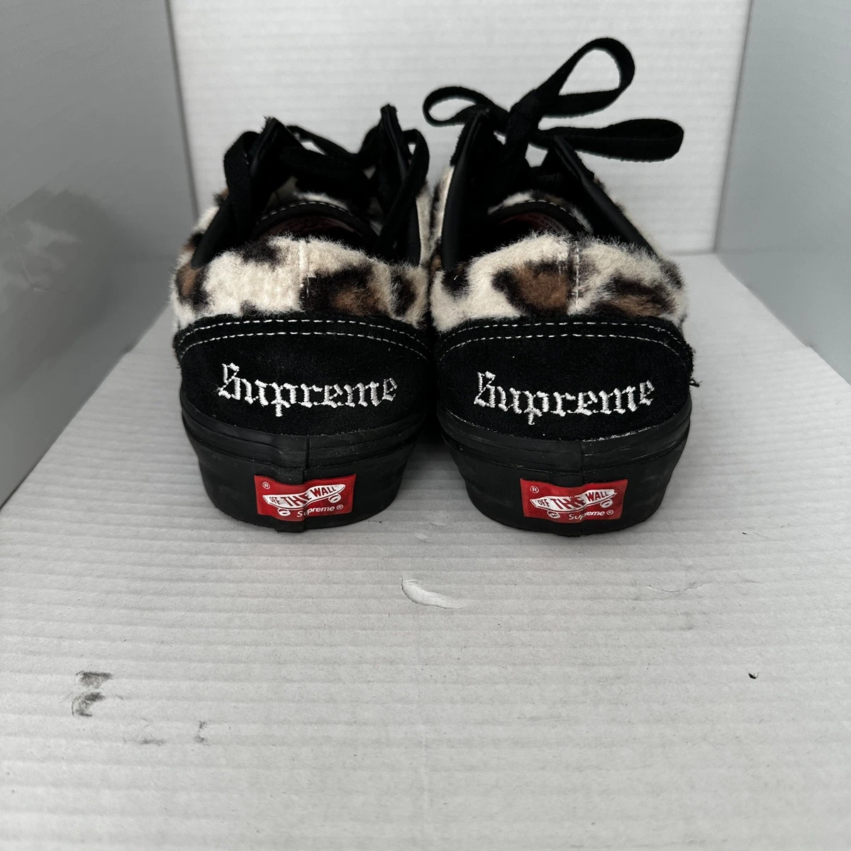 Supreme x Vans Skate Old Skool Leopard Pack - Black for sale | eBay