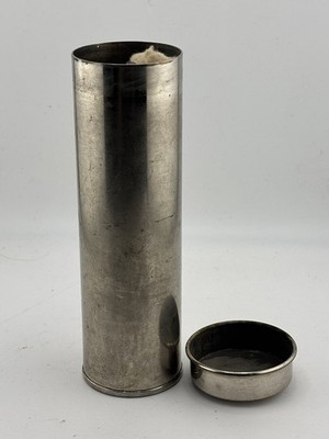 Vintage PSM Co Metal Medical Canister Cotton Applicator Holder Surgical