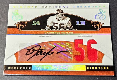 #ad #ad 2007 National Treasures Lawrence Taylor Auto Patch 56 All Decade #AD LT Giants $200.00
