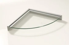 LTL Home Products ESCORCLKIT 12 in. Wallscapes Essentials Glass Corner Shelf Kit