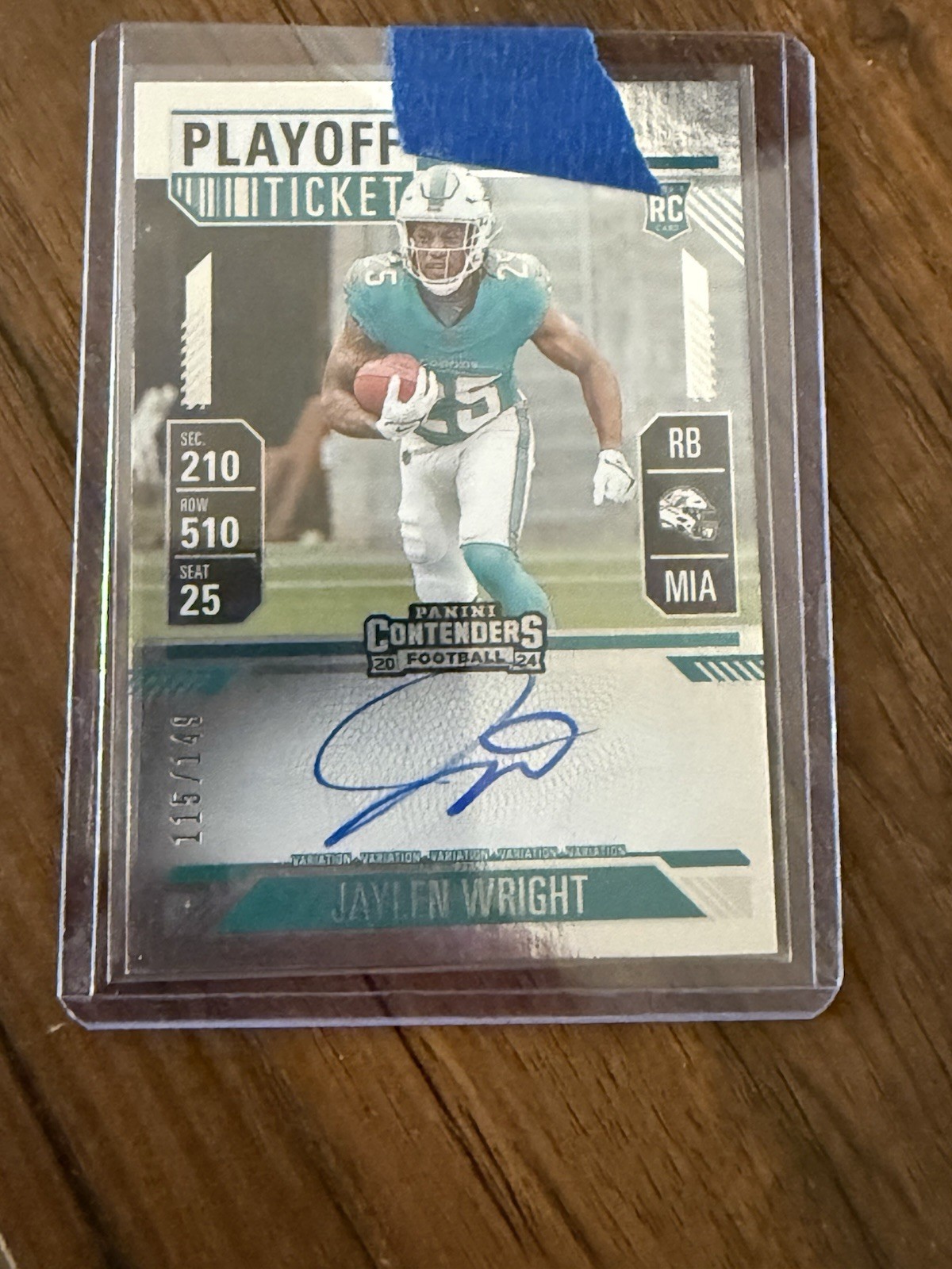 2024 Contenders Jaylen Wright Rookie Ticket RPS Auto RC Playoff 115/149 🔥🔥
