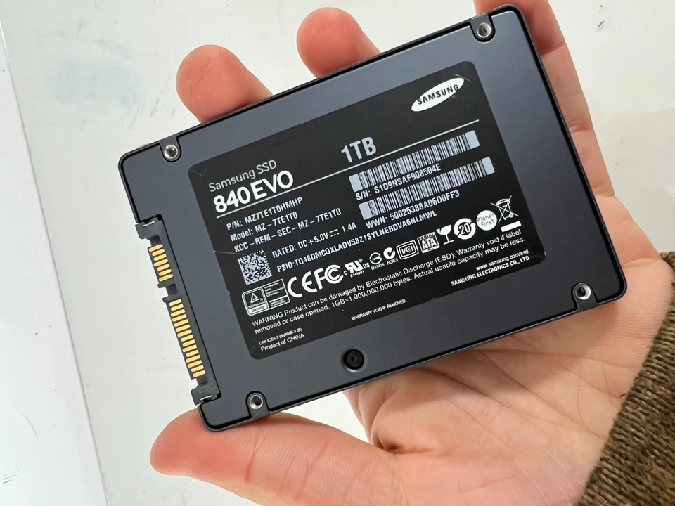 USED Samsung SSD 840 EVO 1 TB Solid State Drive MODEL MZ-7TE1T0 - Image 2 of 3