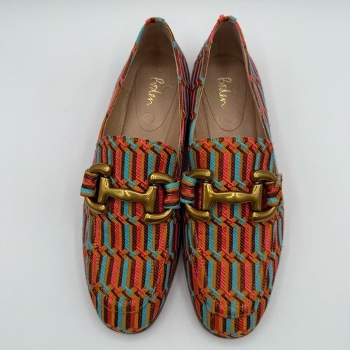 Boden Jacquard Loafers Geometric Woven Snaffle Flats Size 8 EU 39 Colorful - Picture 2 of 13