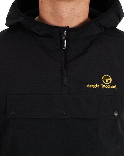 Sergio Tacchini Hadley Overhead Jacket Black - Picture 2 of 4