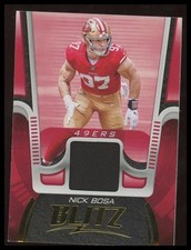 2021 Panini Playbook #BTZ-NBO Nick Bosa Blitz Memorabilia