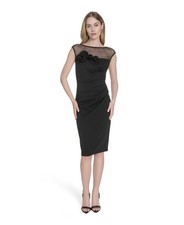 Eliza J Women's Dimensional-Flower Sleeveless Scuba Dress SZ 14 NWOT