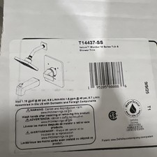 Delta T14437 Velum Monitor 14 Series Tub and Shower Trim Package - Brilliance