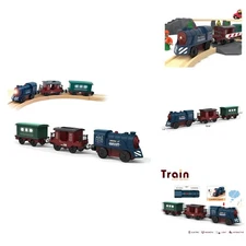 Battery Operated Retro Train Set for Toddlers - 3-Pcs Toy for Ages 3+
