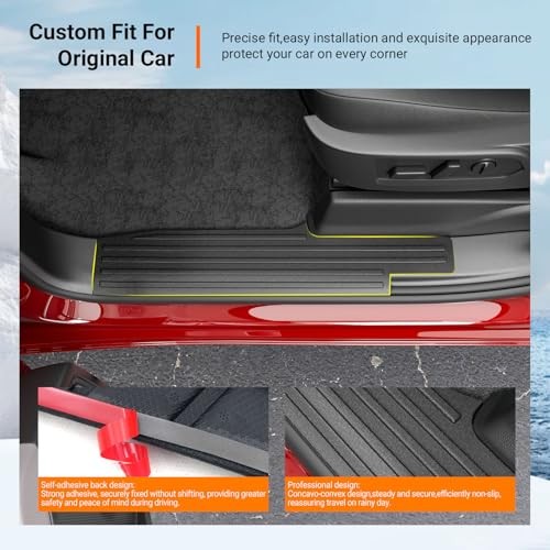  Interior Door Sill Protector Compatible Compatible with 2019-2026 Silverado - Picture 3 of 7
