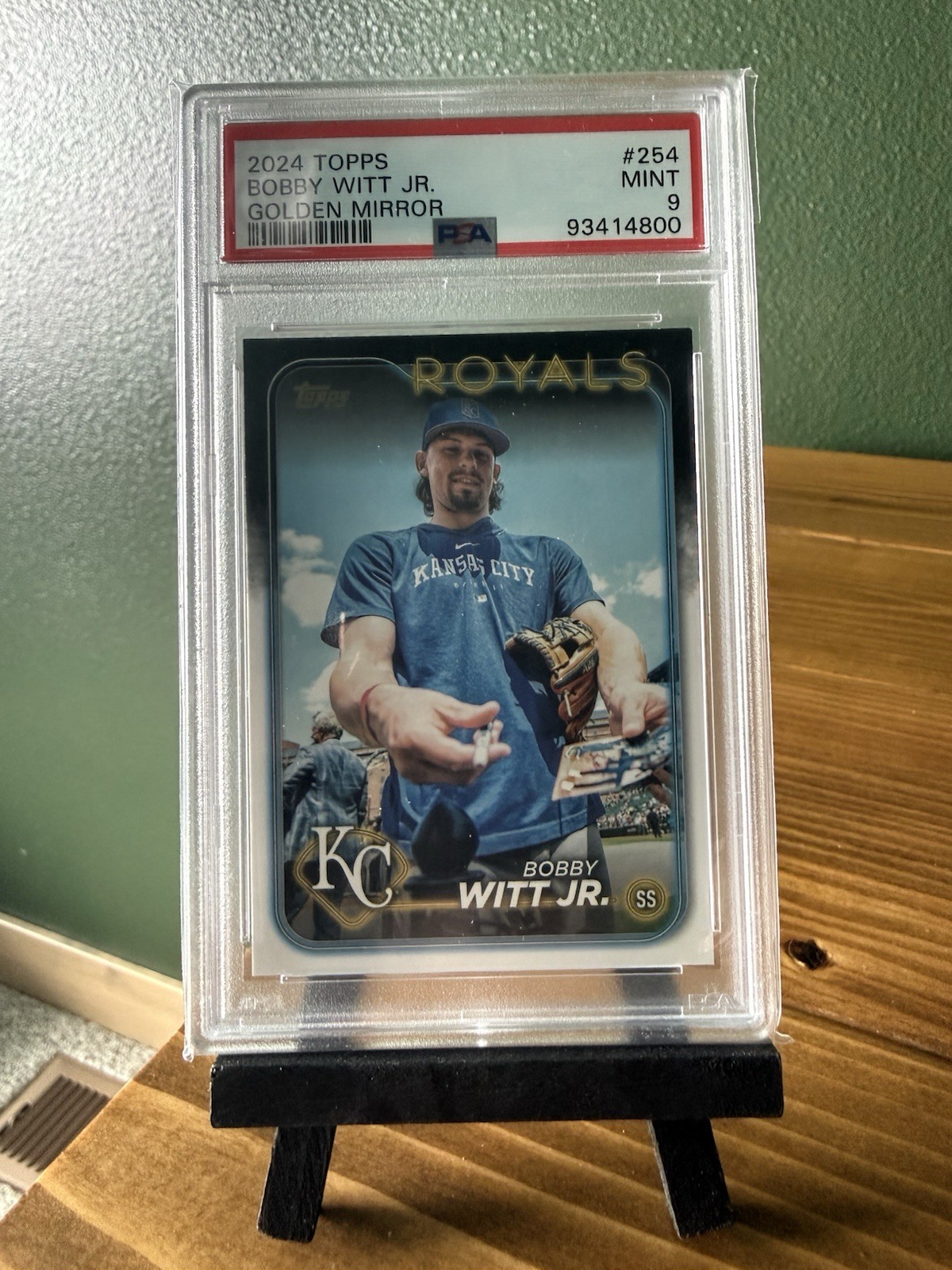 Bobby Witt Jr Topps 2024 Series 1 #254 SP Golden Mirror Image Variation