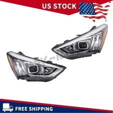 For 2013 2014 2016 Hyundai Santa Fe Headlight Headlamp Set Left +Right