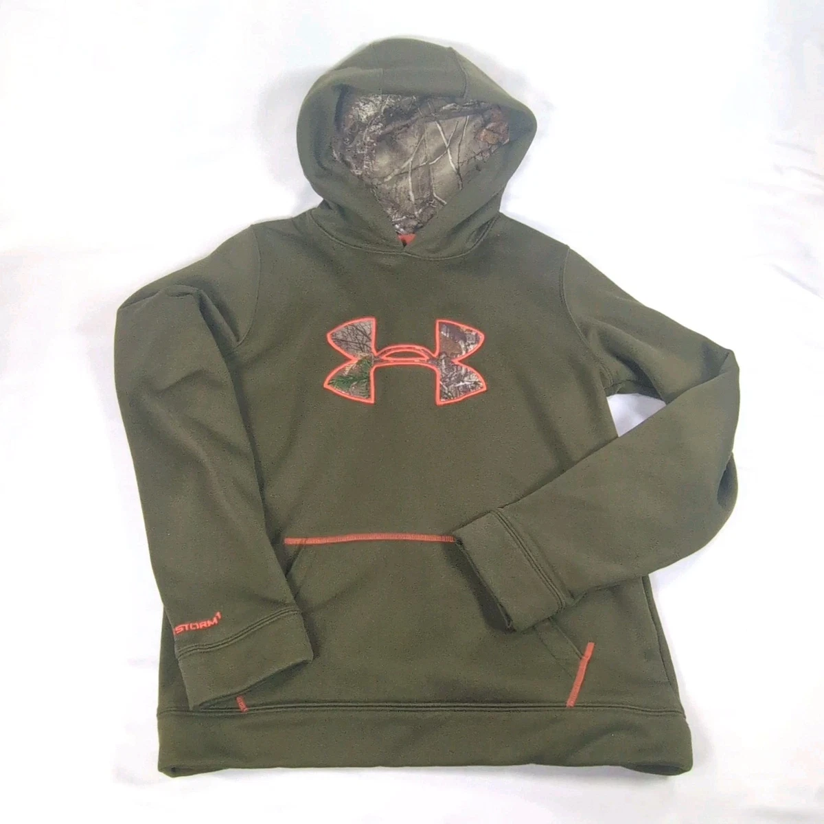 Sweat Capuche Under Armour Cold Gear Garçon XL - Vert Fluorescent Hi-Viz - Zip
